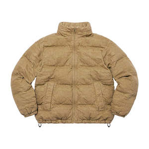 Chaqueta Acolchada con Capucha para Hombre, Color Naranja, Cierre de Cremallera, Resistente al Viento, Informal, para Invierno, Larga, Rellena de Plumón - Product Image 4