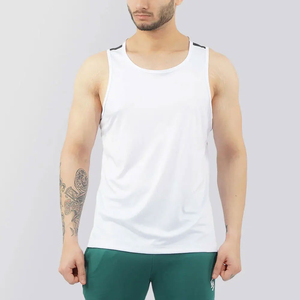 เสื้อกล้ามพรีเมียมผู้ชาย OEM ผ้าฝ้าย 100% ป้องกันการเป็นขุย ย้อมสีแบบไท-ได คอเสื้อลูกไม้ ระบายอากาศได้ดี เสื้อแขนกุดสำหรับออกกำลังกาย - Product Image 1