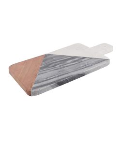 Tabla de cortar minimalista de mármol blanco para un interior de cocina moderno y limpio que proporciona una superficie de corte suave. - Product Image 1