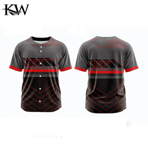 Custom Baseball Team Uniform Shirt Lightweight <b>Athletic</b> Apparel Quick Dry Fabric Printing Sportswear Supplier Wholesale - Product Image 5