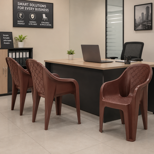 Modern Durable Plastic Leisure Living Room Chair with Slat Back Design Stackable Polyester Liner for Home Furniture Use Bedroom - Product Image 5