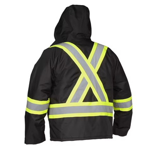 Safety Work <b>Jackets</b> Reflective Breathable Canvas Stand Collar Custom Made High Quality Winter <b>Jackets</b> for Men - Product Image 5