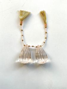 Morganita natural, 2 piezas de gemas talladas en forma de gota para la elaboración de joyería fina. - Product Image 1