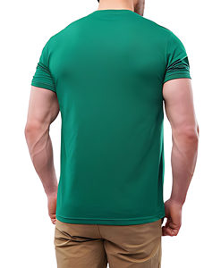 T-shirt de sport pour homme de luxe en coton 100% tricoté à manches courtes, streetwear, haute qualité, écologique, séchage rapide, respirant, coupe classique - Product Image 2