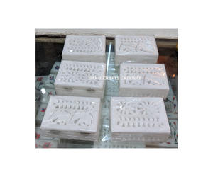 กล่องใส่เครื่องประดับแกะสลักจากหินอ่อนสีขาวธรรมชาติ สวยงามที่สุด ดีไซน์ดอกไม้ ทำด้วยมือ ใช้สำหรับใส่สร้อยคอ หรือเป็นของขวัญ - Product Image 6