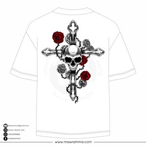 เสื้อยืดโอเวอร์ไซส์พรีเมียม OEM ผ้าฝ้าย 100% เป็นมิตรกับสิ่งแวดล้อม แห้งเร็ว พิมพ์ลายกราฟิก งานศิลปะสยองขวัญ พิมพ์ดิจิทัลตามสั่ง สตรีทแวร์สำหรับทุกเพศ - Product Image 6