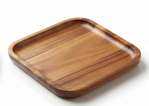 Wooden Flower-Shaped Serving Platter Modern Design Solid Pattern Polished Finish Eco-Friendly Dishwasher Safe Handmade - Product Image 6