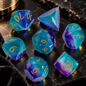 Juego de 7 Dados Poliédricos de Resina con Bordes Afilados, Dados Geométricos de Múltiples Caras para Juegos de Rol de Fantasía - Product Image 3