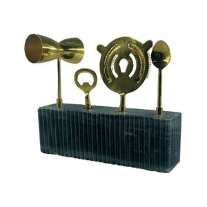 Utensilios de barra de primera calidad, accesorios para coctelería, elegante base de mármol, abridor de botellas de acero inoxidable, decoración para barra de bar. - Product Image 5