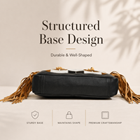 Bolso tote con flecos de cuero y pelo |   Bolso de hombro para mujer, estilo patchwork, de piel de vaca, elegante |   Bolsa de Transporte Grande, Calidad de Exportación India