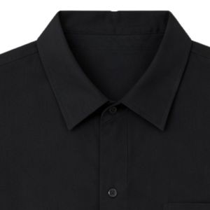 Camiseta de nailon para hombre con cordón, manga corta, ligera, informal, utilitaria, color negro sólido, corte relajado, suministro al por mayor OEM - Product Image 3