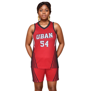 Uniformes de basket-ball unisexes personnalisés, impression par sublimation intégrale, séchage rapide, 100% polyester, maille interlock, sans manches, service OEM - Product Image 1
