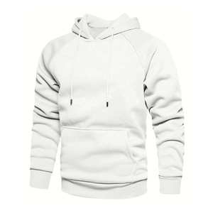 Pull à capuche surdimensionné en coton pour hommes de haute qualité imprimé personnalisé automne sans ficelle culture technique teint uni - Product Image 6