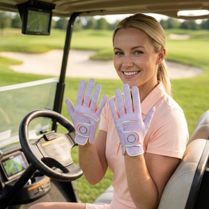 Injae Premium Cabretta Leather Golf Glove Left Hand Unisex Premium Color Accent Soft Grip Breathable Private Label OEM ODM - Product Image 4