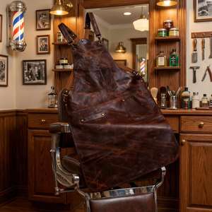 Tablier de Chef Gourmet en Cuir avec Boucle à Libération Rapide, Protection Professionnelle Anti-Odeur, Vêtement de Travail de Cuisine Unisexe LPN-0215 - Product Image 4