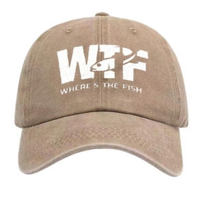 Casquette de pêche amusante de qualité supérieure avec impression « Where’s The Fish » |   Coton Lavé Vintage, Édition Unisexe Ajustable, Caractéristique du Tissu Commun - Product Image 6