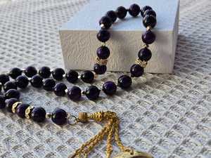 Nuevo Collar con Colgante de Estrella y Luna, 33 Cuentas de Resina para Oración Musulmana, Tasbeeh Islámico para Mujer, Joyería Espiritual Hecha a Mano y Regalo - Product Image 3