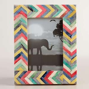 Premium Wood Resin Picture <b>Frame</b> with Bone Inlay & Metal Decoration – <b>4x6</b> Home Decor <b>Frame</b> - Product Image 4