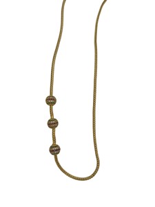 DIVYORO Women's 22k Gold Plated Classic TRI-BALL AD <b>Necklace</b> <b>Chain</b> - Product Image 1