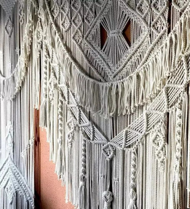 Décoration murale de luxe extra large, toile de fond de mariage bohème, tapisserie en macramé en coton faite à la main pour cérémonie, fête, décoration de la maison - Product Image 4