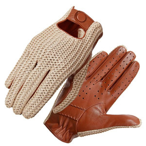 Gants de conduite unisexes en cuir de haute qualité, à doigts entiers, avec logo personnalisé pour voiture et moto - Product Image 1