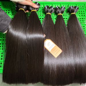 Vente en gros d'extensions de cheveux Remy vietnamiennes brutes de qualité 12A trame droite noire couleur double traitées à la machine cheveux brésiliens - Product Image 2