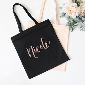 Wholesale Personalized Promotional Black Plain Cotton Canvas Bags Eco Friendly Cotton Shopping Tote Bags With Custom Printed <b>Log</b> - Product Image 1