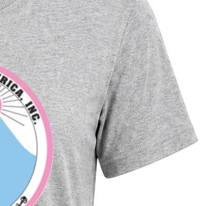 Gray Jack & Jill Crest Patch Embroidered Crew Neck <b>T</b> <b>Shirt</b> Short Sleeve with Circular Chest Design Lightweight Custom Sportswear - Product Image 3