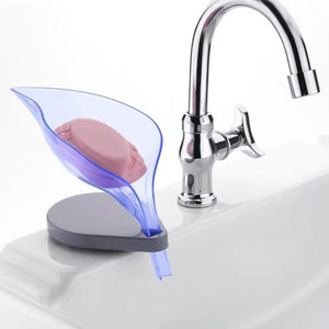 Wholesale Modern Leaf Shape <b>Soap</b> <b>Dish</b> Made of Durable Plastic Waterproof Anti-Slip Easy Clean Bathroom Kitchen Countertop <b>Holder</b> - Product Image 1