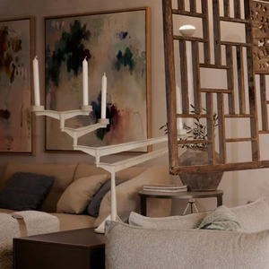 Elegant Matte <b>Black</b> 5 Arm Metal <b>Candelabra</b> With Powder Coating Finish Modern Industrial Design For Luxury Home Decor & Events - Product Image 6