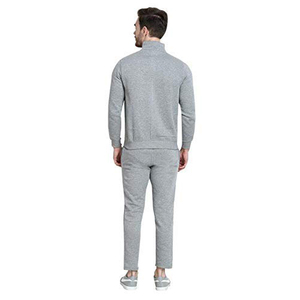 Men's Gray <b>Tracksuit</b> Full Zip Hoodie Pants Set Casual Sportswear Breathable Polyester Autumn Wear - Product Image 3