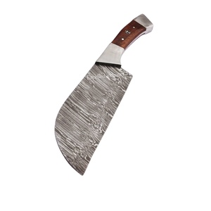 Cuchillo de Chef de acero de Damasco hecho a mano personalizado, cuchillo de cocina, cuchillo de carnicero, mango de madera con Funda de cuero - Product Image 4