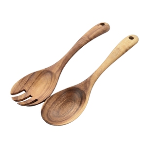 Ensemble de cuillères de service en bois de teck naturel, prix d'usine, résistantes à la chaleur, écologiques, ustensiles de cuisine en bois - Product Image 3