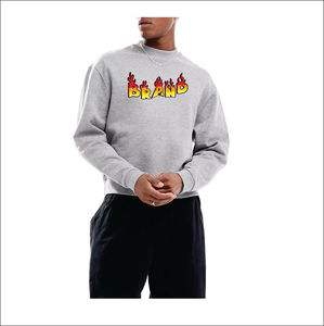 Sweat-shirt streetwear surdimensionné pour homme de haute qualité, broderie de logo personnalisée, respirant et confortable, tailles OEM - Product Image 5