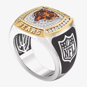 Bague de championnat des Chicago Bears classique entièrement personnalisée pour homme, bicolore, en alliage, style collège, VVS - Product Image 2