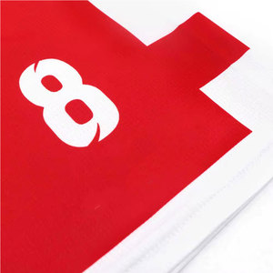 Ensemble d'uniformes de basket-ball professionnels rouges par sublimation avec numéro 8 et design moderne - Product Image 5