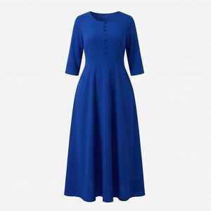 Vestido de Lujo para Mujer, Abayas Personalizadas con Logotipo Bordado, Vestidos Musulmanes Abiertos, Combinación de Forro y Color Personalizados - Product Image 1