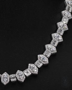 Popular Cadena Cubana de Plata 925 con Moissanita en Forma de Corazón de 8mm, Joyería Hip Hop Personalizada, Estilo Iced para Hombre, Regalo de Boda de Moda - Product Image 2