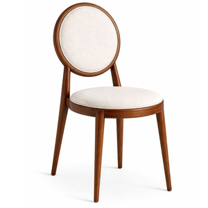 Beautiful Scandinavian Style <b>Round</b> Back Wooden <b>Chair</b> Perfect for Your Aesthetic and Cozy Dining Room Space - Product Image 1