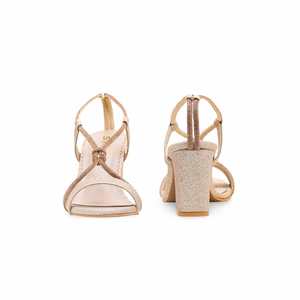 Sandales dorées à talons FN6080 Design élégant et fantaisie - Product Image 2