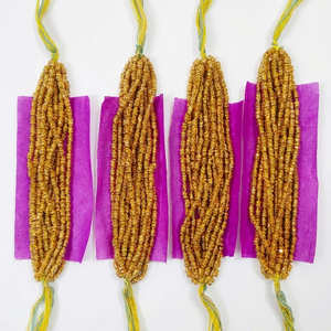 Premium 14K Gold Plated Yellow Glass Beads Bulk <b>Spacer</b> Crystal DIY Jewelry Making Bracelets Necklaces Accessories High Quality - Product Image 1