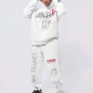 Sweat-shirt en molleton technique en coton avec logo personnalisé pour homme, pour l'hiver et le printemps, fermeture éclair, pantalon de jogging uni pour homme, sweat à capuche de basketball pour homme 2024 - Product Image 4