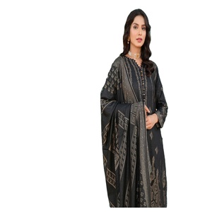 Collection ANABIYA Indienne de Salwar Kameez 3 Pièces en Coton Karandi Non Cousu de la Marque Bin Hameed – Modèle Pudique Toutes Saisons pour Adultes – Meilleures Ventes - Product Image 1