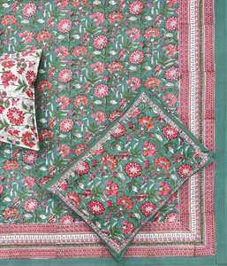 Custom Printed Bed Sheets Wholesale Premium Pure Cotton <b>Fabric</b> Luxury Hand Block Print Bedding Set Hotel Supply Factory - Product Image 4