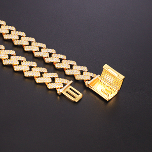 Moissanite Iced Out Cuban Link Chain <b>Gold</b> <b>Tennis</b> Style <b>Necklace</b> Luxury Hip Hop Jewelry Mens Statement <b>Necklace</b> Fashion Gift For - Product Image 2