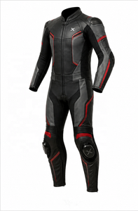 Custom OEM One-Piece Leather Motorcycle <b>Suit</b> | Black <b>Red</b> Gray | OEM ODM Manufacturer | Premium Design Quality | Racing Wear - Product Image 2