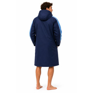Custom Logo Long Waterproof Swim Parka Jacket Sherpa Fleece Lining Hooded Changing <b>Robe</b> Windproof Swimming <b>Coat</b> Men Women - Product Image 4