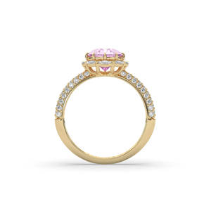 Bague de fiançailles solitaire légère de luxe en or massif 14 carats avec diamant ovale brillant de 3,50 carats cultivé en laboratoire, certifié IGI - Product Image 4