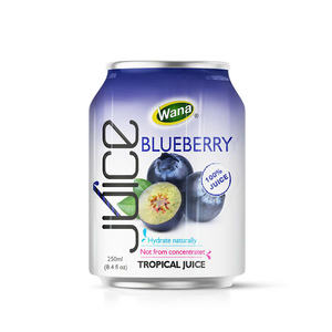 Jugo de arándanos tropicales más vendido en lata estándar de 250ml del fabricante Wana Bebidas Refresco ODM OEM Aceptado MOQ bajo - Product Image 1