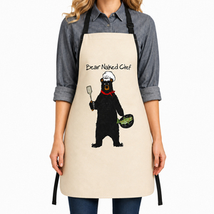 Tablier de cuisine imprimé 100 % coton en gros, tablier de cuisson personnalisé avec logo pour chef, fabricant d'Inde - Product Image 1